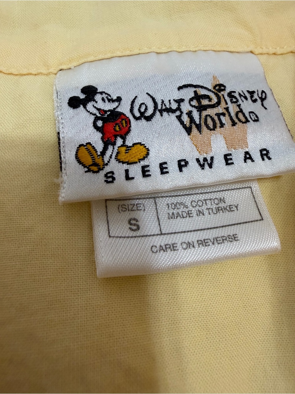 VTG 90s Disney World Mickey Mouse Embroidered Pajamas Set Women Small Cotton - Picture 10 of 16
